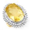 Image 1 : ACA OVERSTOCK 37.75ctw CITRINE & DIAMOND RING 14KT GOLD