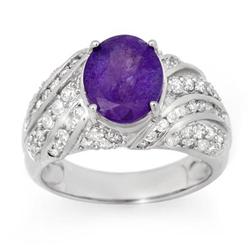 MEN'S RING 6.25ctw ACA CERTIFIED TANZANITE & DIAMOND