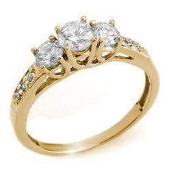 FAMOUS!! ACA 0.50ctw THREE-STONE DIAMOND RING 14KT GOLD