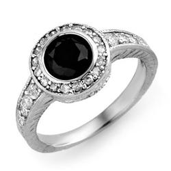 ACA CERTIFIED 1.38ct WHITE/BLACK DIAMOND RING 14KT GOLD