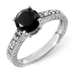 ACA CERTIFIED 2.05CT WHITE/BLACK DIAMOND RING 14KT GOLD