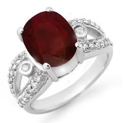 OVERSTOCK 4.0ctw RUBY & DIAMOND LADIES RING WHITE GOLD