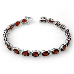 OVERSTOCK 21.00ctw GARNET TENNIS BRACELET WHITE GOLD