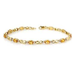 CERTIFIED 2.26 ctw CITRINE & DIAMOND BRACELET GOLD