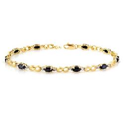 CERTIFIED 3.42 ctw SAPPHIRE & DIAMOND BRACELET GOLD