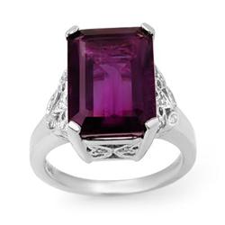 OVERSTOCK 8.20ctw AMETHYST & DIAMOND RING WHITE GOLD