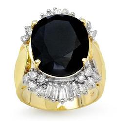 CERTIFIED 16.85ctw SAPPHIRE & DIAMOND RING 14KT GOLD