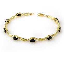 ACA CERTIFIED 5.32ctw SAPPHIRE & DIAMOND BRACELET GOLD