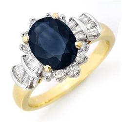 CERTIFIED 2.13ctw SAPPHIRE & DIAMOND RING 14KT GOLD