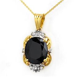 CERTIFIED 8.59ctw DIAMOND & SAPPHIRE PENDANT 14KT GOLD