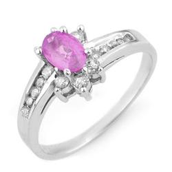 CERTIFIED 1.05ctw PINK SAPPHIRE & DIAMOND RING GOLD