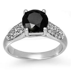 OVERSTOCK 2.75ctw WHITE & BLACK DIAMOND RING WHITE GOLD