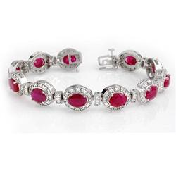 OVERSTOCK 16.0ctw RUBY & DIAMOND BRACELET 14KT GOLD