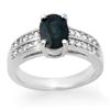 Image 1 : ACA CERTIFIED 3.19ctw SAPPHIRE & DIAMOND RING 14KT GOLD