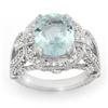 Image 1 : CERTIFIED 6.50ctw AQUAMARINE & DIAMOND RING WHITE GOLD