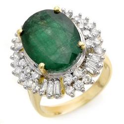 CERTIFIED 11.75ctw EMERALD & DIAMOND RING 14KT GOLD