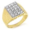 Image 1 : FAMOUS BRAND 0.50ctw DIAMOND MEN'S RING YELLOW GOLD