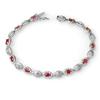 Image 1 : OVERSTOCK 4.17ctw RUBY & DIAMOND TENNIS BRACELET GOLD