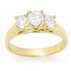 Image 1 : CERTIFIED 0.85ctw THREE-STONE DIAMOND RING 14K GOLD