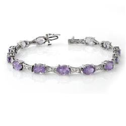 CERTIFIED 12.04ctw TANZANITE & DIAMOND BRACELET GOLD