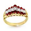 Image 1 : CERTIFIED 1.06 ctw RUBY & DIAMOND RING YELLOW GOLD