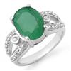 Image 1 : CERTIFIED 5.25ctw EMERALD & DIAMOND RING WHITE GOLD