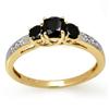 Image 1 : FAMOUS!!! 0.80ctw WHITE & BLACK DIAMOND RING 14KT GOLD