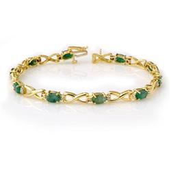 CERTIFIED 5.85ct EMERALD & DIAMOND LADIES BRACELET GOLD