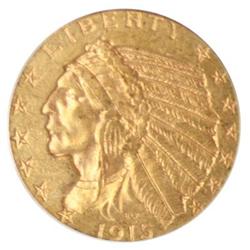 1915 Indian Head US $5 PCGS Certified Gold Coin MS61