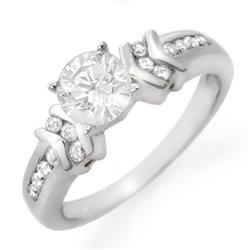 FAMOUS ENGAGEMENT RING 1.10 ctw DIAMOND 14KT WHITE GOLD