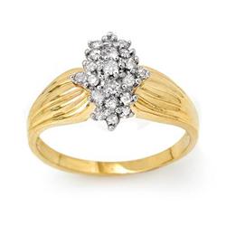 CLUSTER 0.25 ctw DIAMOND LADIES RING YELLOW GOLD