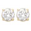 Image 1 : OVERSTOCK SOLITAIRE 1.0ctw DIAMOND STUD EARRINGS GOLD