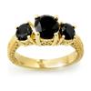 ACA CERTIFIED 2.5ct BLACK DIAMOND LADIES RING 14KT GOLD