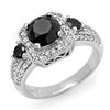 CERTIFIED 2.60ctw WHITE & BLACK DIAMOND RING WHITE GOLD