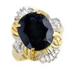 CERTIFIED 8.51ctw SAPPHIRE & DIAMOND RING YELLOW GOLD