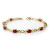 CERTIFIED 5.48ctw RUBY & DIAMOND BRACELET YELLOW GOLD