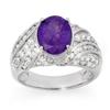 MEN'S RING 6.25ctw ACA CERTIFIED TANZANITE & DIAMOND