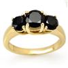 OVERSTOCK 2.5ct THREE-STONE BLACK DIAMOND RING 14K GOLD