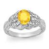 Image 1 : CERTIFIED 2.05ctw YELLOW SAPPHIRE & DIAMOND RING GOLD