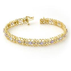 CERTIFIED 2.82ctw TANZANITE & DIAMOND BRACELET GOLD