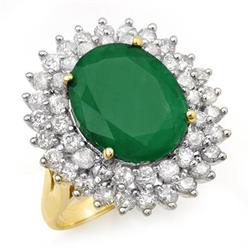 ACA CERTIFIED 10.83ctw EMERALD & DIAMOND RING 14KT GOLD