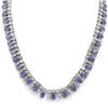 Image 1 : CERTIFIED 34.0ctw TANZANITE & DIAMOND NECKLACE GOLD