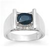 Image 1 : CERTIFIED 2.08ctw DIAMOND & SAPPHIRE MEN'S RING GOLD