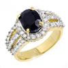 Image 1 : CERTIFIED 4.56ctw SAPPHIRE & DIAMOND RING 14KT GOLD