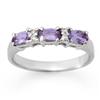 Image 1 : CERTIFIED 0.82ctw DIAMOND & TANZANITE RING WHITE GOLD