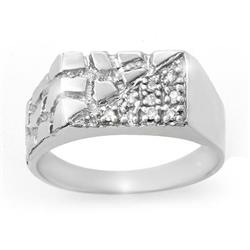 CERTIFIED QUALITY 0.15ctw DIAMOND MEN'S RING WHITE GOLD