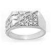 Image 1 : CERTIFIED QUALITY 0.15ctw DIAMOND MEN'S RING WHITE GOLD