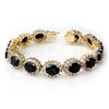 Image 1 : CERTIFIED 35.69ctw SAPPHIRE & DIAMOND BRACELET 14K GOLD