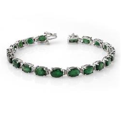 OVERSTOCK 16.25ctw EMERALD LADIES TENNIS BRACELET GOLD