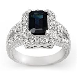 ACA CERTIFIED 3.0ctw SAPPHIRE & DIAMOND RING 14KT GOLD
